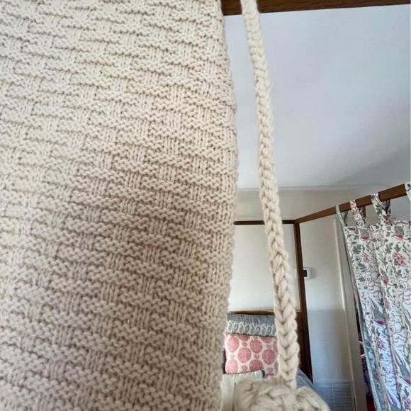 ZARA New W Tags Knit crochet Fringe Midi Dress Size Small - Picture 7 of 7